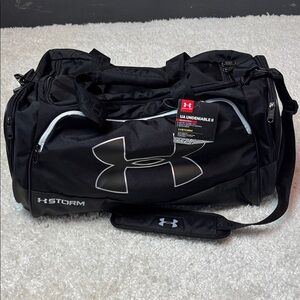 Under Armour Black and Gray Duffel Bag